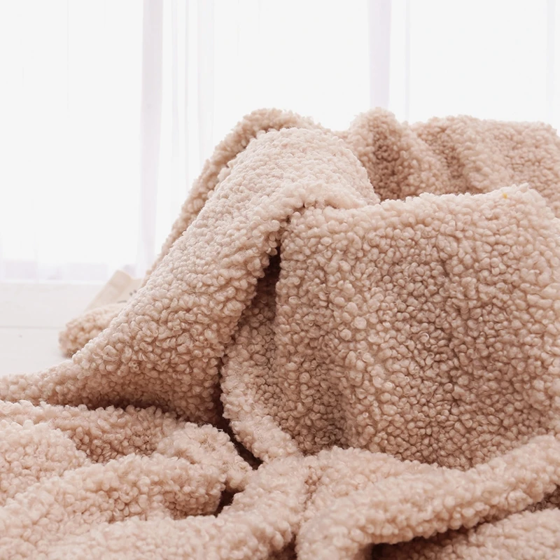 Лидер продаж, полиэфирная очень мягкая Толстая шерстяная флисовая ткань для дивана