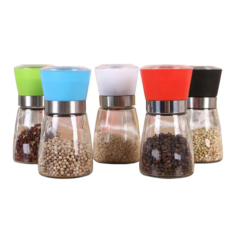 Stainless Seasoning Kitchen Manual Spice Mill Glass Salt Pepper Grinder Plastic Contemporary Mills Bottle Grinding Machine