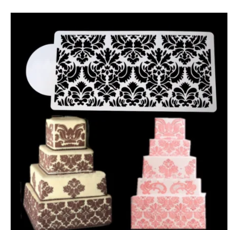 OEM 4/3/1PCS Heart Flowers Leaves Crown SnowFlower Cupcake Cake Mould Frostings Spray Cookie Cup Cake Stencil Decorating