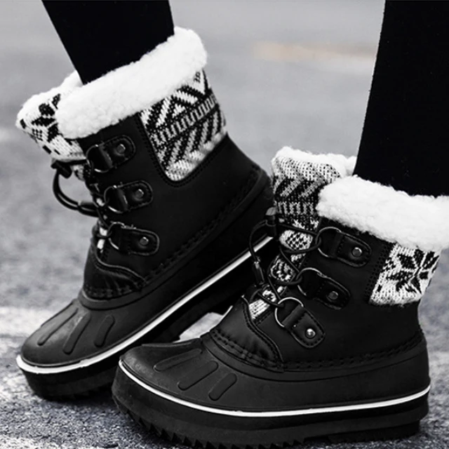 Customized Children Fashion Snow Boots Plush Velvet