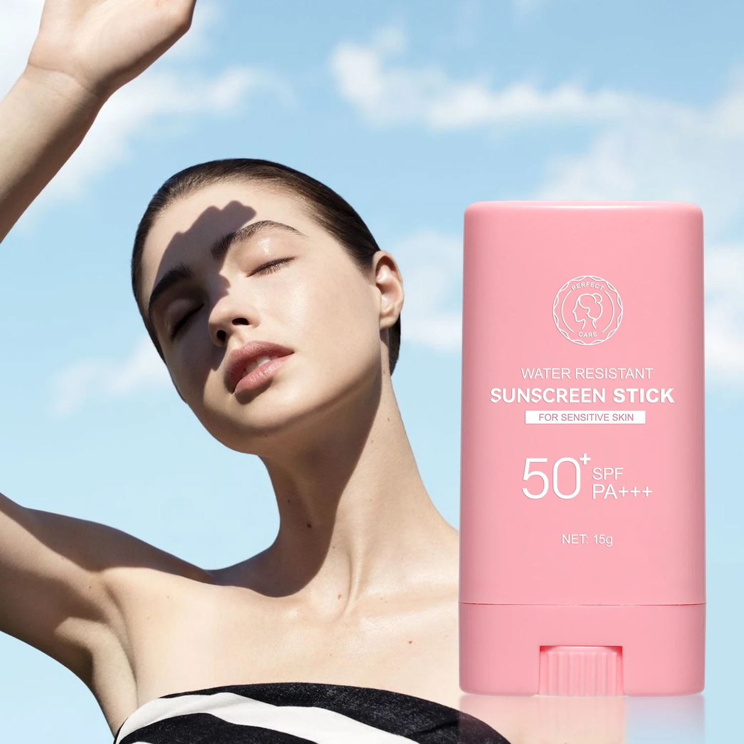 Private Label OEM Cream/Liquid Color with Zinc Oxide 15g Waterproof Facial Natural Reef Safe SPF 50 Sunscreen Stick
