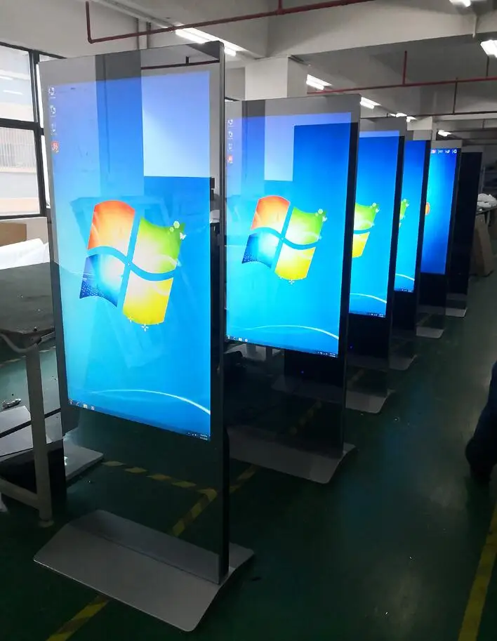 Touch Screen Display Kiosk 55 Inch  Floor Standing Interactive Kiosk Screen Digital  Advertising Totem Screen for Advertising
