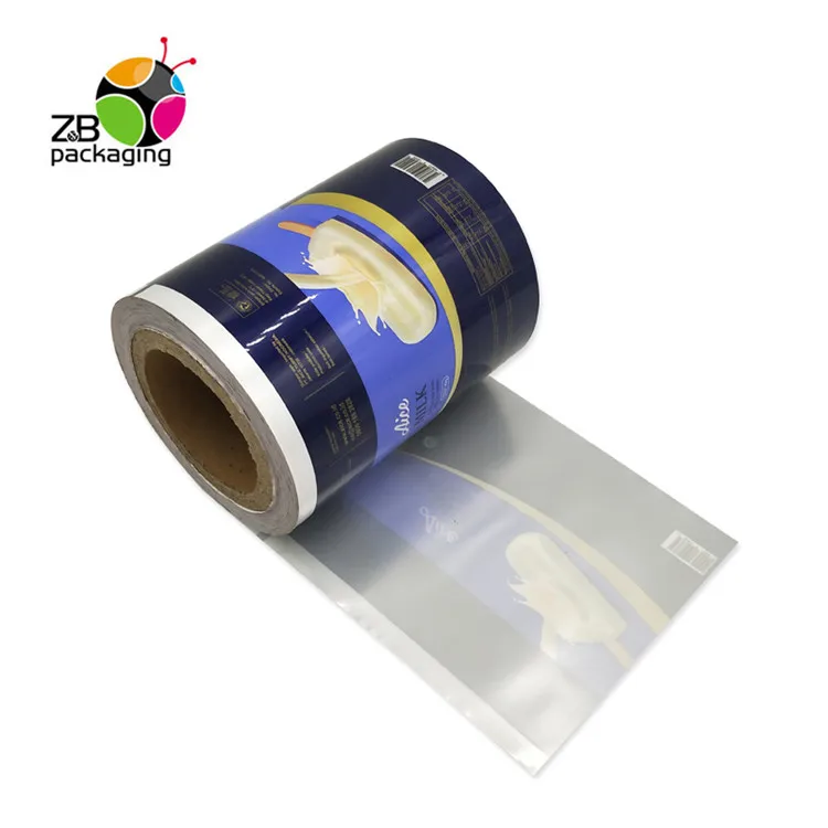 Custom print ice cream packaging laminating food grade pe plastic film roll