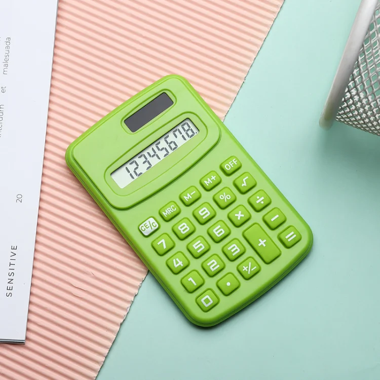 Mini Calculators 8 Digit Display Basic Standard Calculators Handheld 8-Digit Primary Calculator for School Students