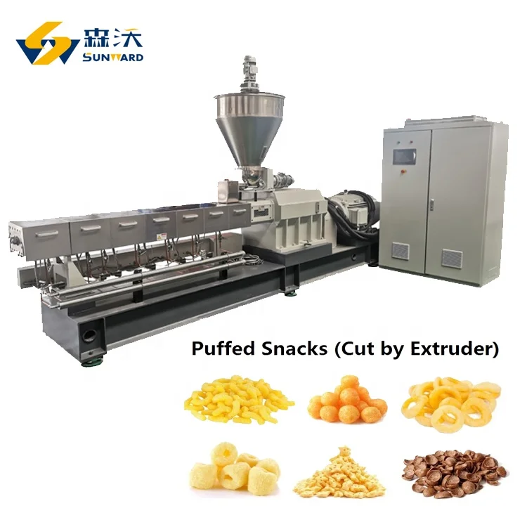 Full Automatic corn puffs snack processing line for snack food company