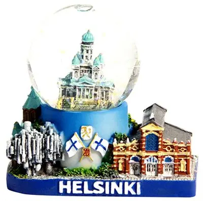 Souvenir Custom Sweden Snow Globe countries resin 3D building architecture Snowglobe Copenhagen Rosenborg
