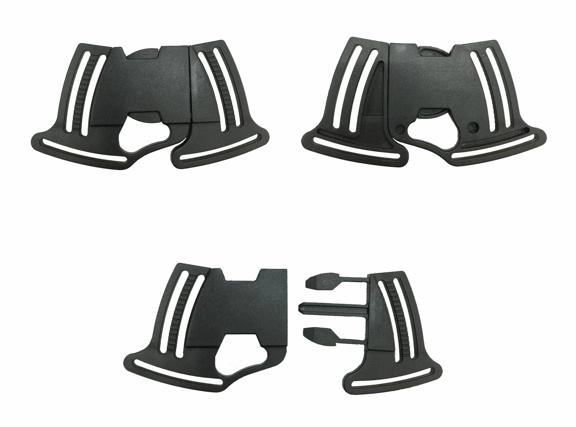 Plastic POM Quick Release Buckle 38mm Double Adjust Safety Symmetrical 4 Way Plastic Buckles For Stroller