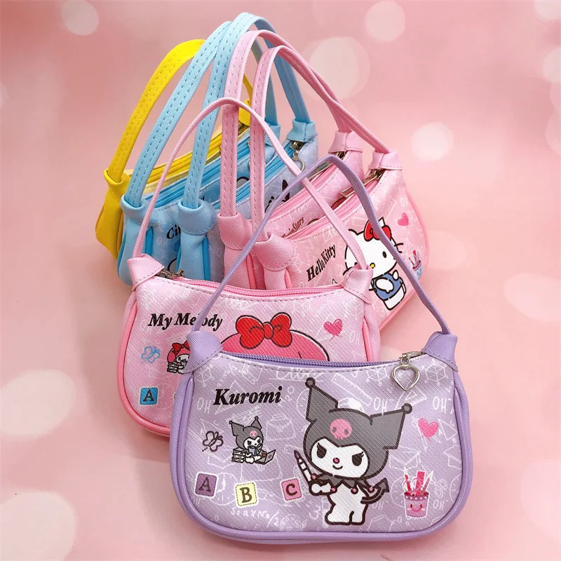 new designer wholesale cute shopping handbag bags student girl cartoon kawaii purse bag pu melody kt small shoulder bag