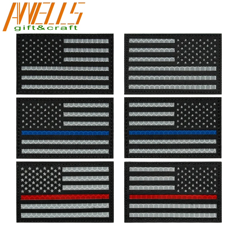 Embroidered Flag Patches Country And Regional National Sew-On Embroidered Badges Patches US UK European State Province Iron on