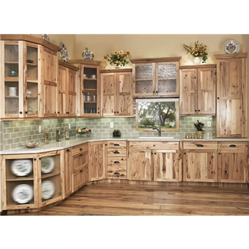 CBMmart American Style Origin Color Nature Solid Wood Clear Paint Custom Made Kitchen Cabinets