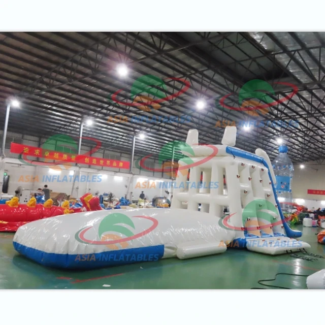 Sport the Lake Inflatable Jumping Pillow , Inflatable Water Catapult Blob Play for Water Park