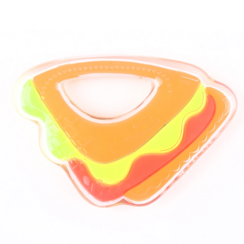 New Custom Sandwich Shaped Baby Teether Toys Non-toxic Silicone Baby Pacifier Teether For Baby Chewing Infant Teething Toys