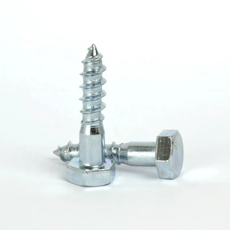 Hebei Yisen Fastener  DIN571 hexagon head self tapping wood screw for furniture stainless steel