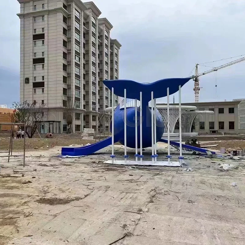 Garden Statues Large Sculptures Outdoor Fish Abstract Art Stainless Steel Sculpture