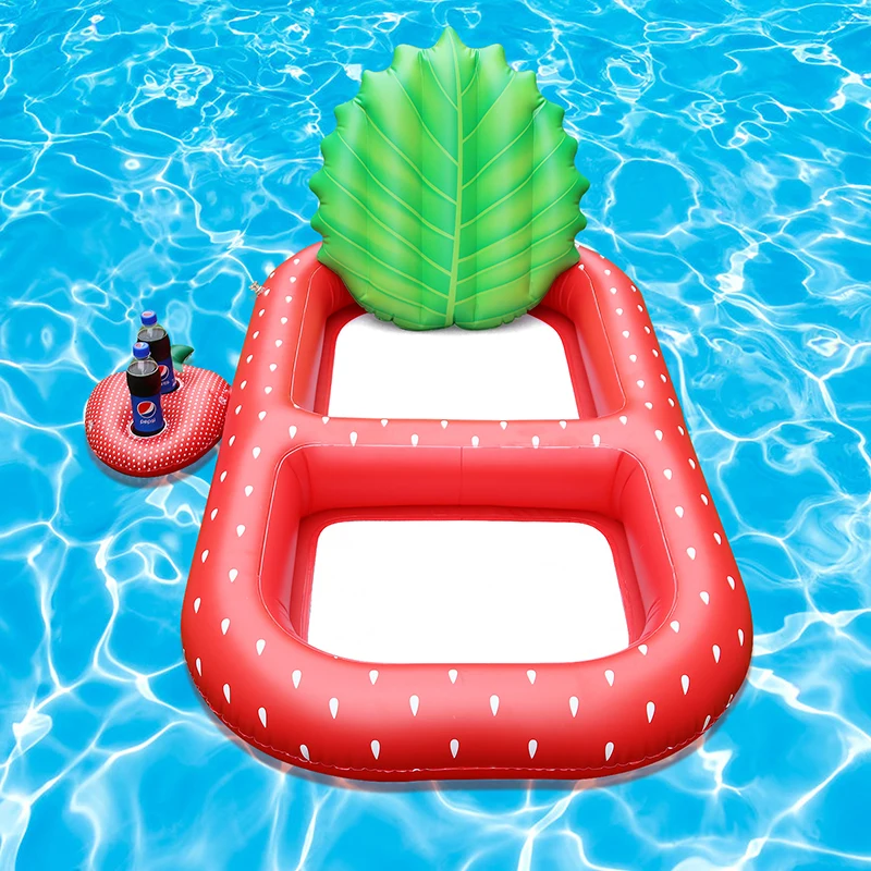 Hot Selling Water Inflatable Back Recliner New Style Inflatable Strawberry Pool Float