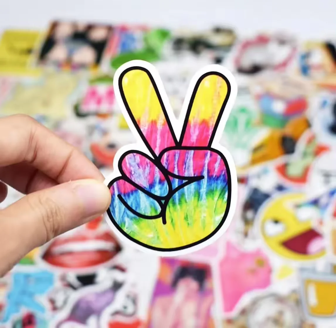 Custom Logo Die Cut Sticker Holographic Self-Adhesive Laptop Stickers Waterproof Vinyl Cartoons Stencil Printing