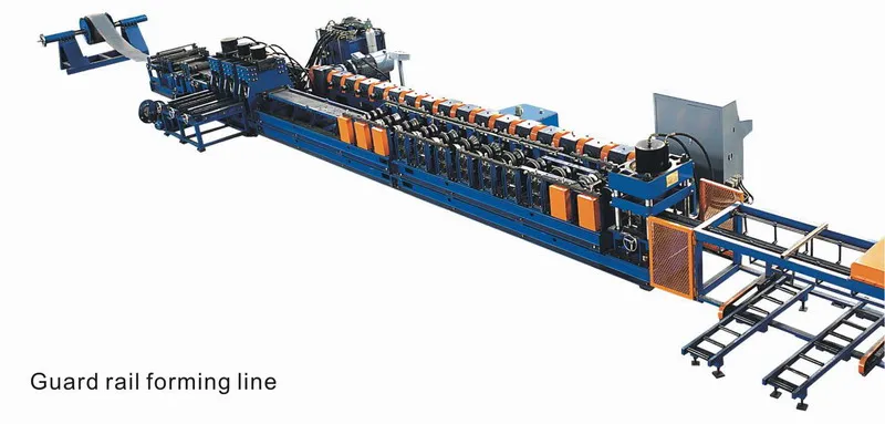China supplier famous brand PLC Control highway guard rail roll forming machine