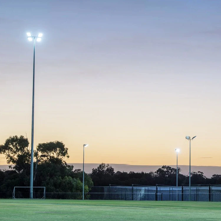 15m-45m High Mast Light Pole with LED Flood Lights for Baseball Court Skiing Field