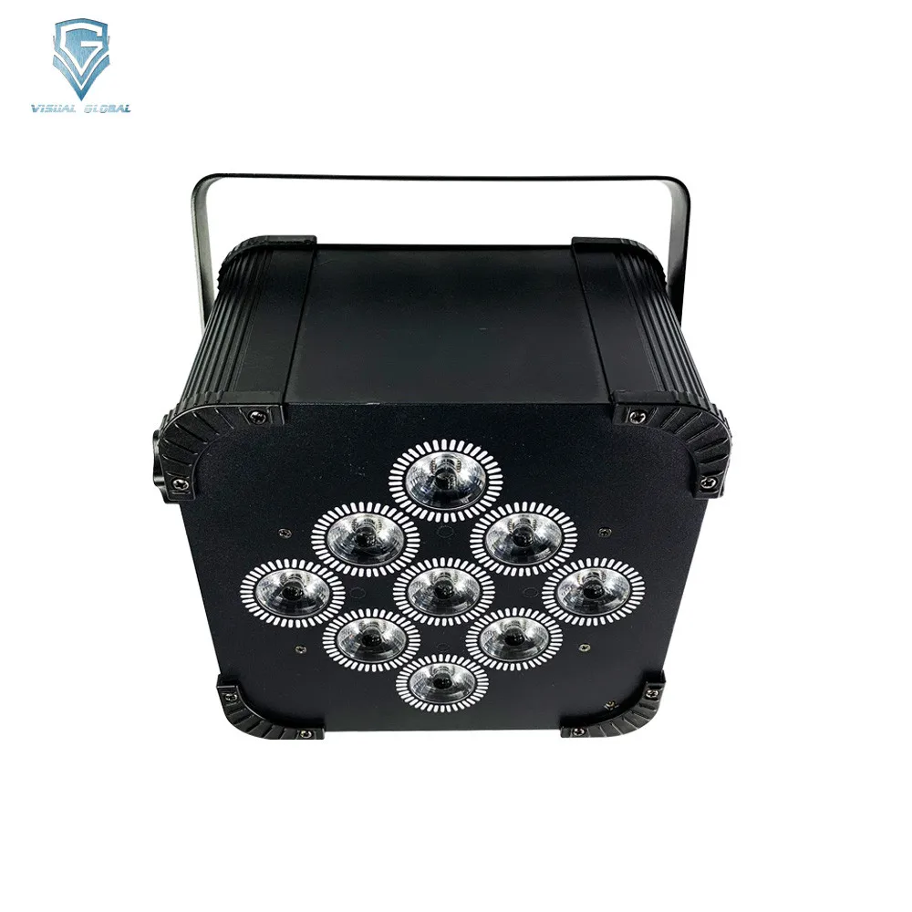 
Hot-Sale Wedding 9 18w RGBWA UV Battery Powered Wireless Slim Uplight Par LED 