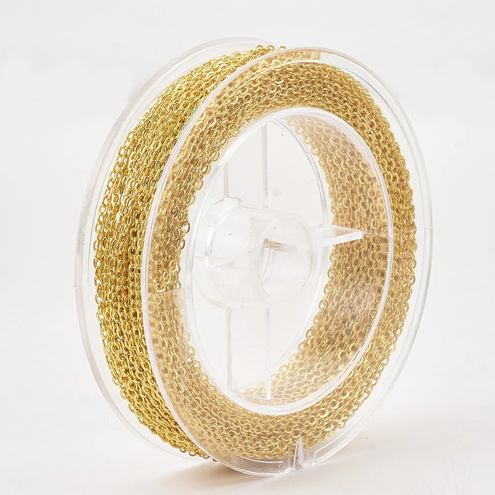 Rawmand 12 Meter Iron Cross-shaped Chains for Jewelry Making Jewelry Supplies Twisted Link Chains DIY Cable Chains