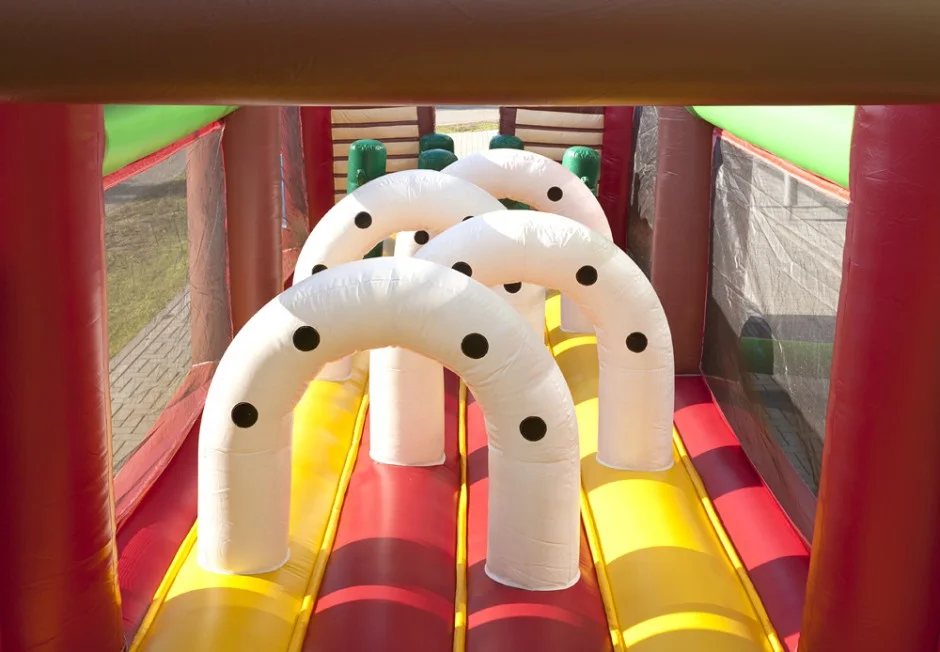 Interesting cow boy bouncy house slide obstacle course for kid and adult