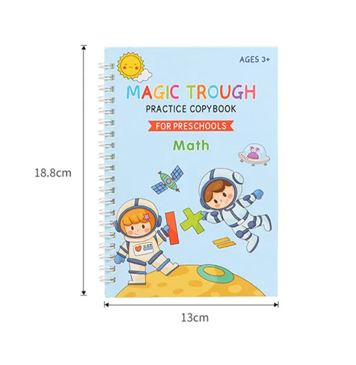 CL872 Reusable Magic Ink Practice Copybook For Kids Child Book Printing Books English Groove Calligraphy Exercise Book