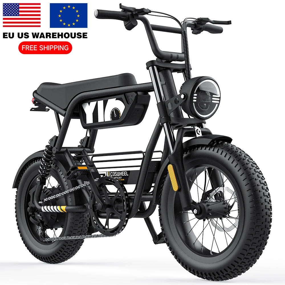 Coswheel Y16 Poland Warehouse Ready Stock Electric Bicycle 750w 16 inch Fat Tire E-bike 1000w 25km/h Electric Bike Adult Fatbike