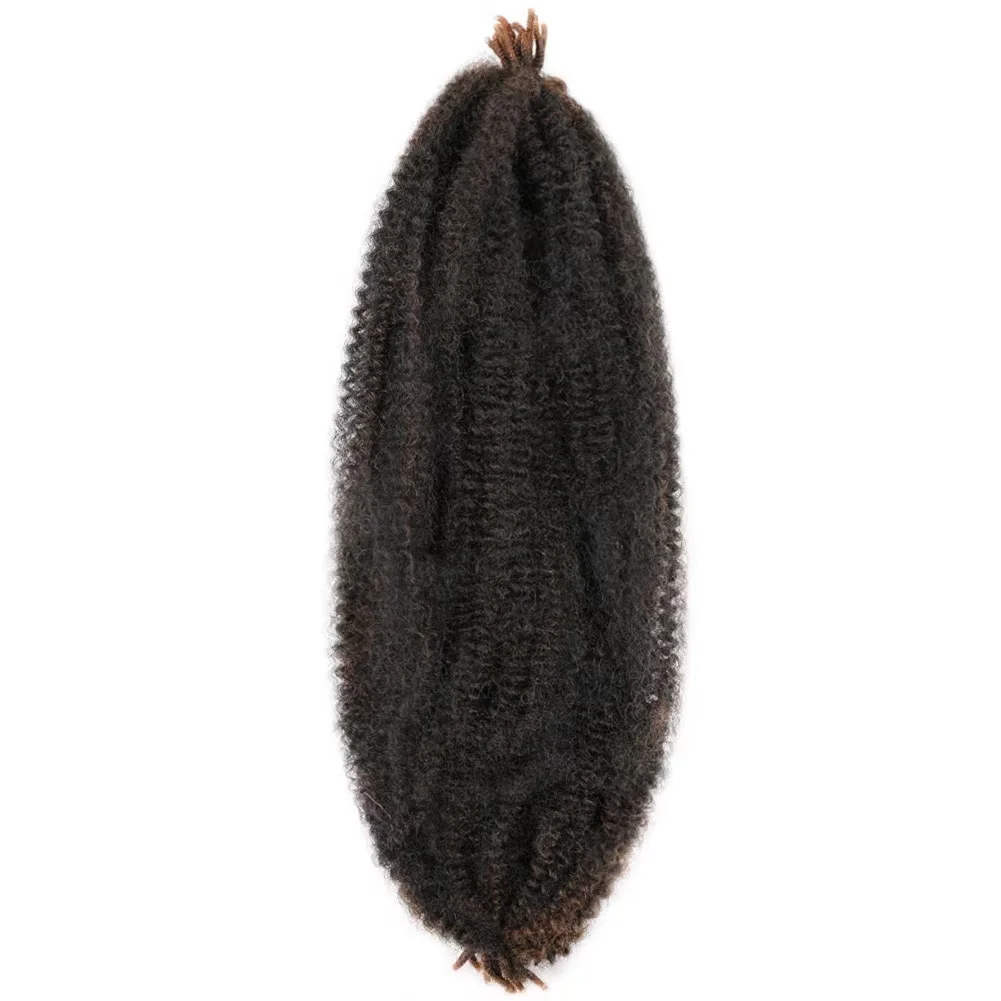 24 inch Afro kinky curly Marley braid hair chemical fiber crochet hair hand tearing caterpillar