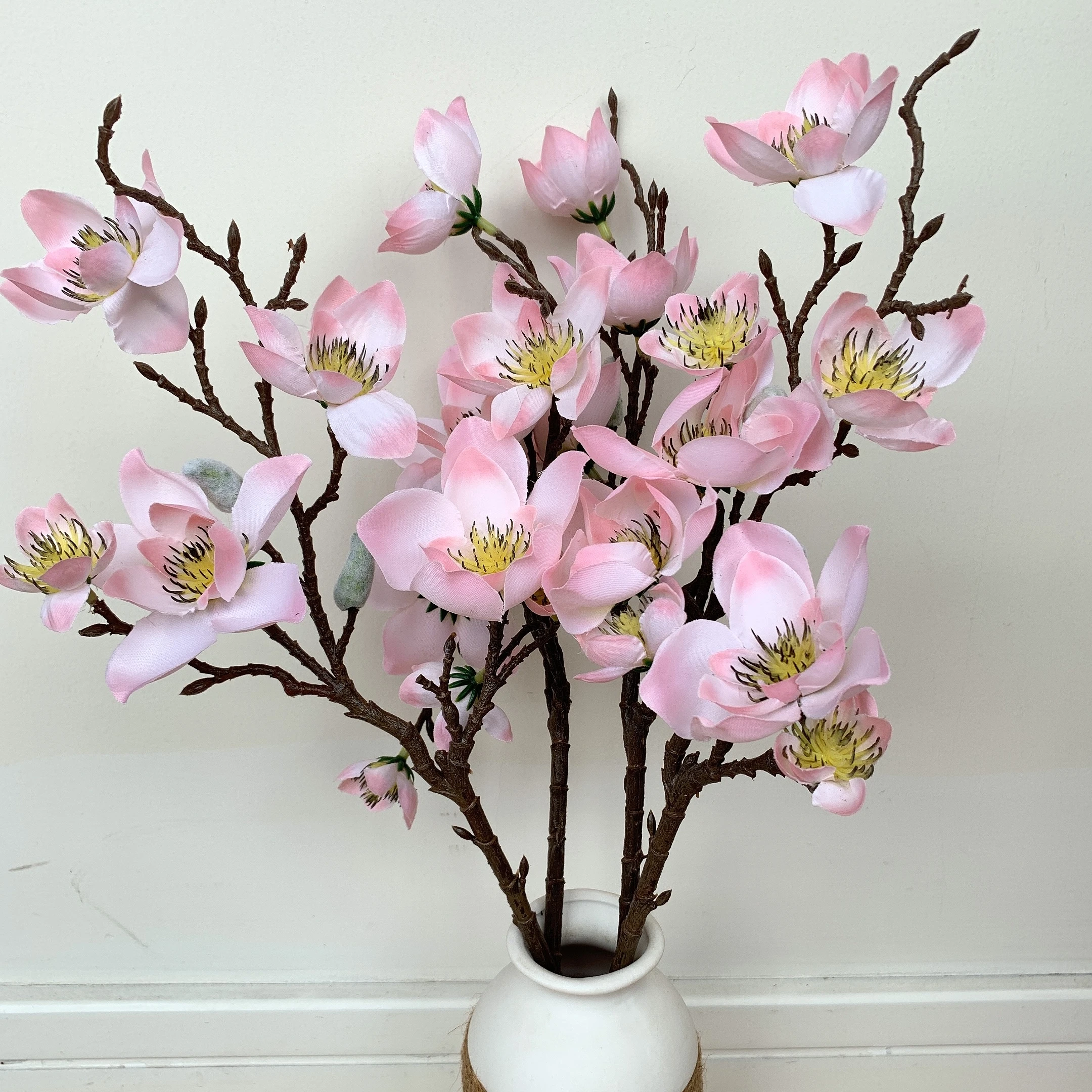 O-X0110 DIY Single Stem Artificial Flowers Magnolia Yulan Wedding Home Decorative Real Touch Silk Magnolia Branches Flowers