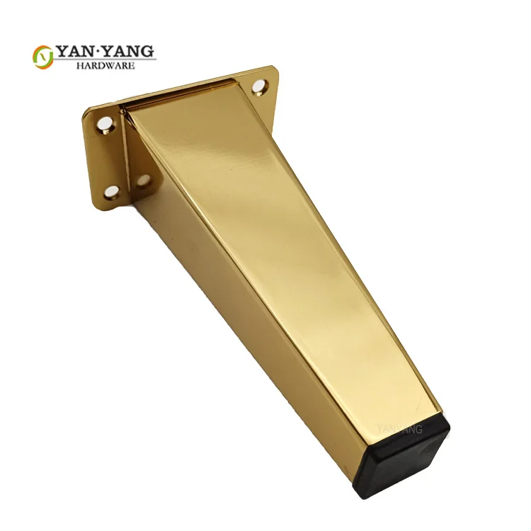 YANYANG 150mm Metal Sofa Feet Square High Quality 6inch Table Leg Gold Sofa Furniture Legs