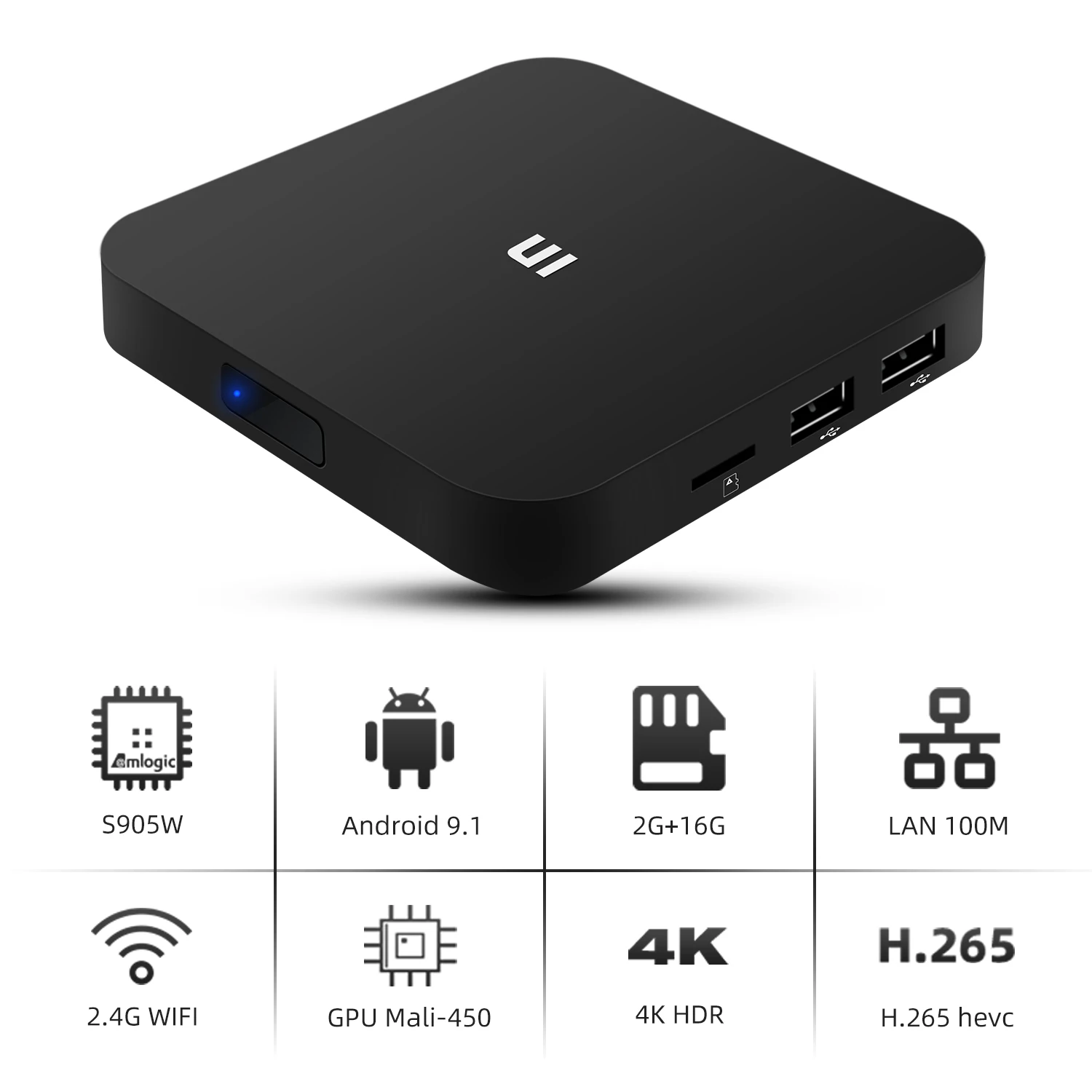 Junuo Фантастическая 4k четырехъядерная смарт-Поддержка google shop android tv box
