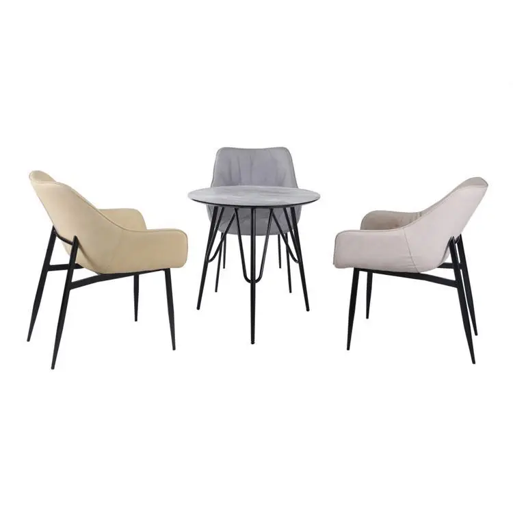 Мебель для столовой на 4 человека, обеденный стол с мраморным верхом и стулья, наборы обеденных столов для отеля