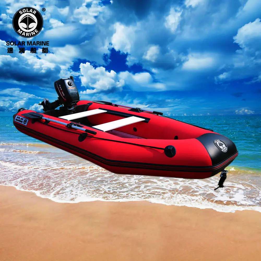 Solarmarine 4 Person 10ft PVC Inflatable Fishing Boat Aluminum Floor Speed Kayak
