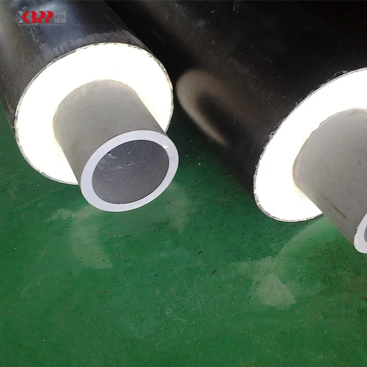 underground directly buried high density polyethylene HDPE polyurethane foam PUR insulated PPR piping for chilled water