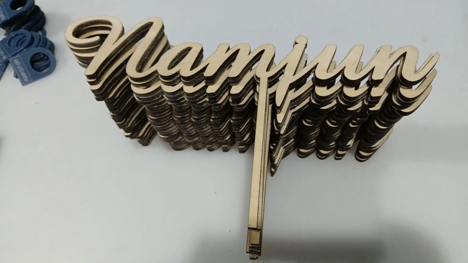 Personalized Custom laser Engraved Idols Teams K-pop wood name tag holder KPOP Idol Artist B TS