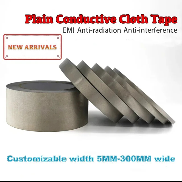 Conductive tape shielding tape silver gray double-sided plain conductive cloth anti-interference electromagnetic wave key repair