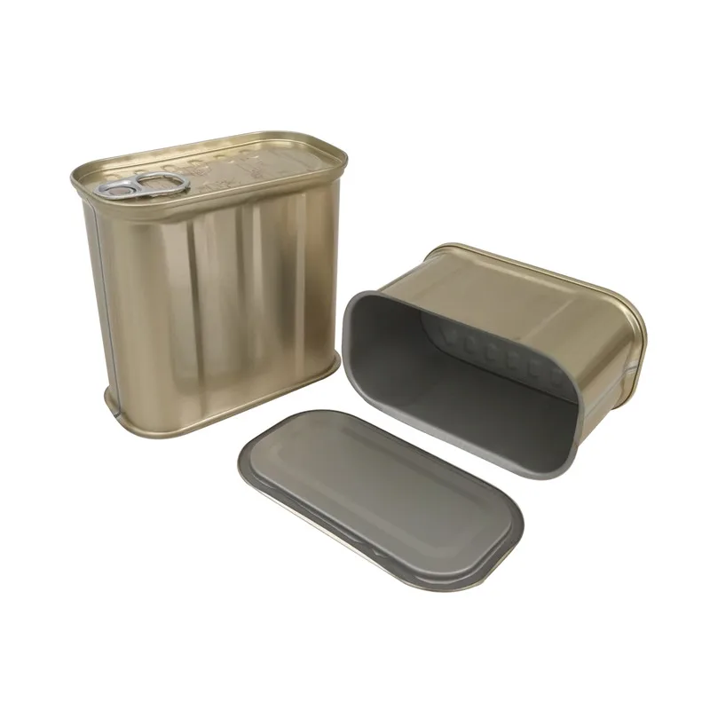 rectangle metal tin can food grade for meat
