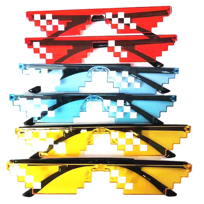 
 Новые мозаичные очки вторичный Юань крутые солнцезащитные очки мой мир символ пикселей солнечные очки Производители Продажа  