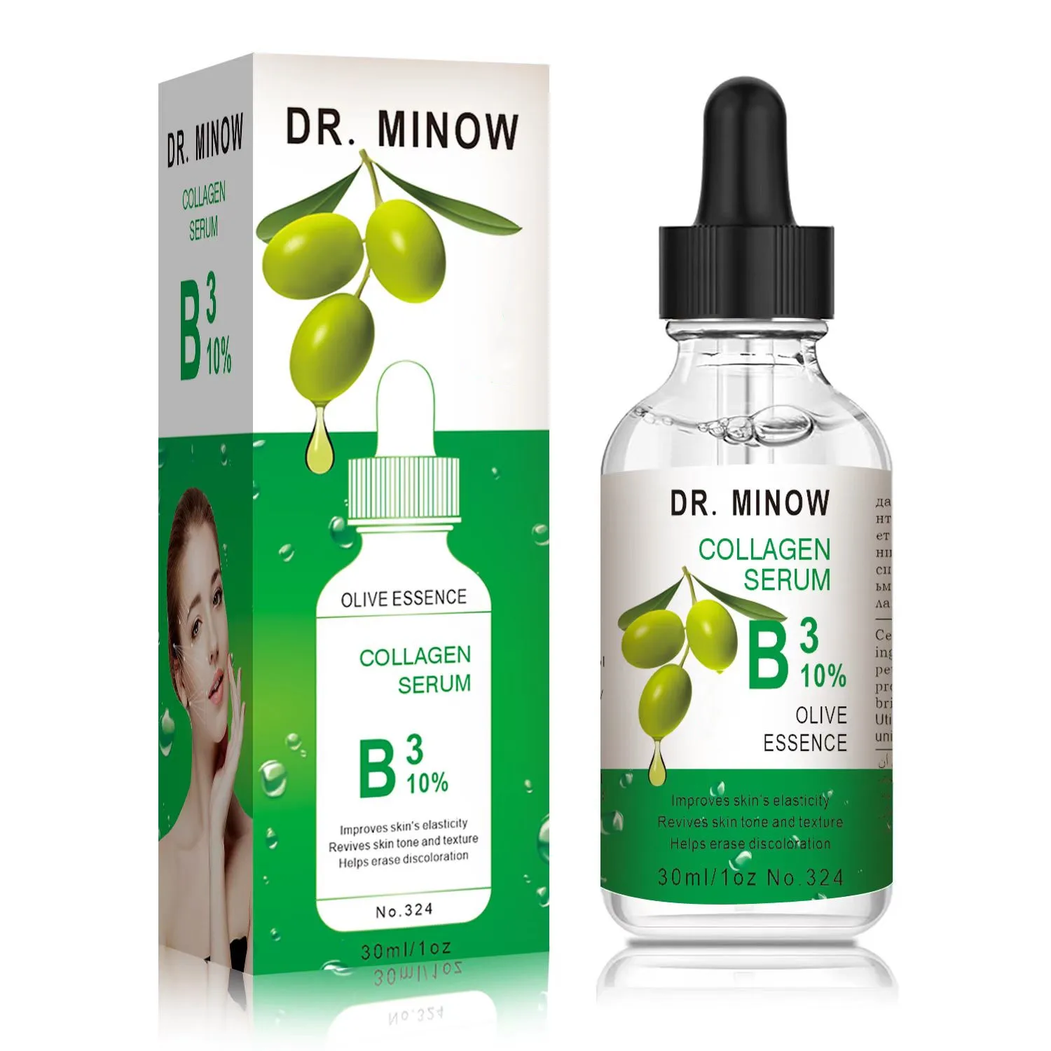 DR.MINOW Skin Care Liquid 3 Bottles Hydro Aqua Peeling Vitamin C Serum For Face Cleaning Whitening Serum
