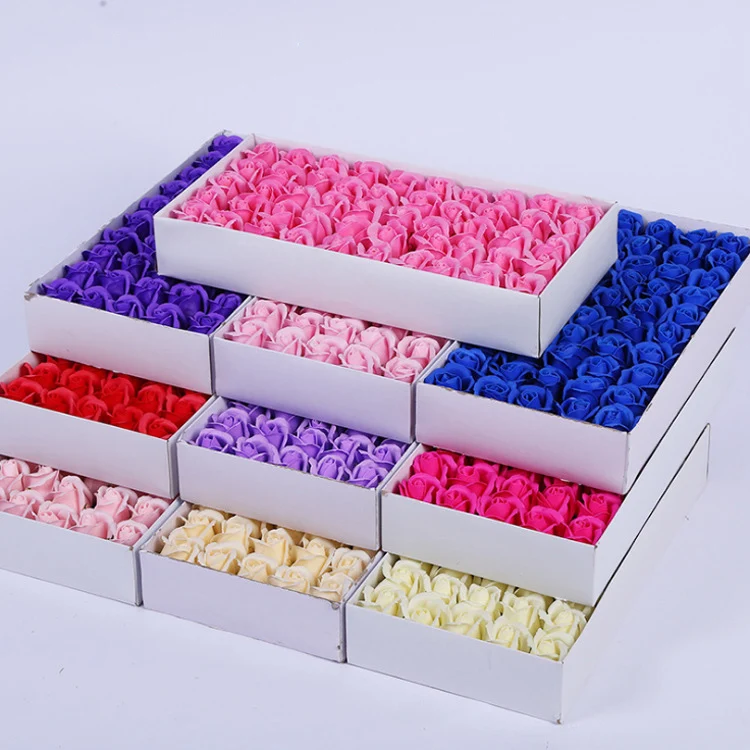 2 layers Rose Soap flower three layer no base flower head DIY thickened fertilizer soap flower simulation rose