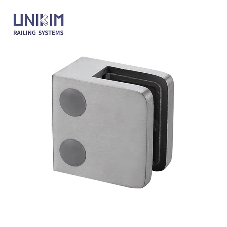 Hot Sale SS304 Stainless Steel Glass Square Glass Clamp stair railing clamp stairs balustrade fitting