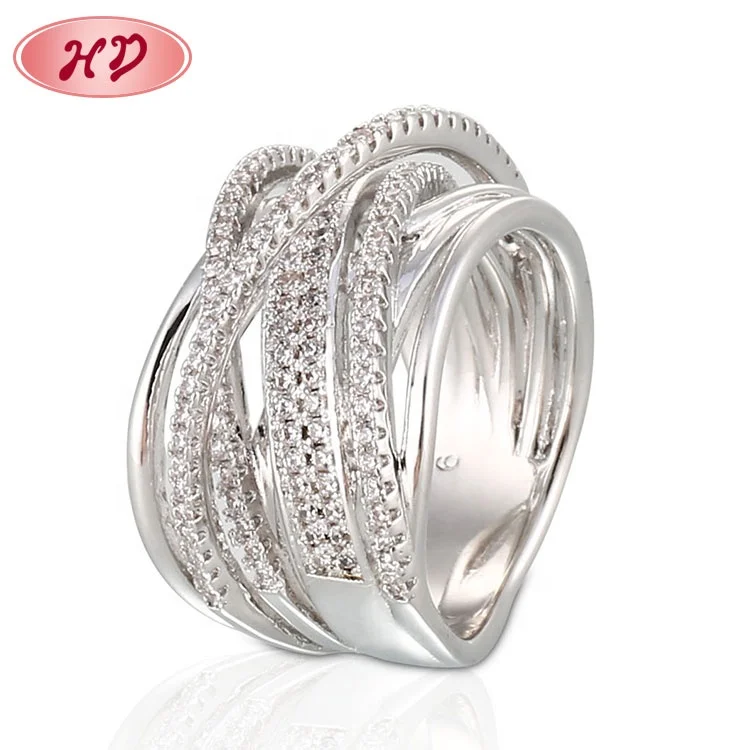 Popular Products In Usa As Product Seen In Tv Engagement Wedding Silver Diamond Stack Ring For Women