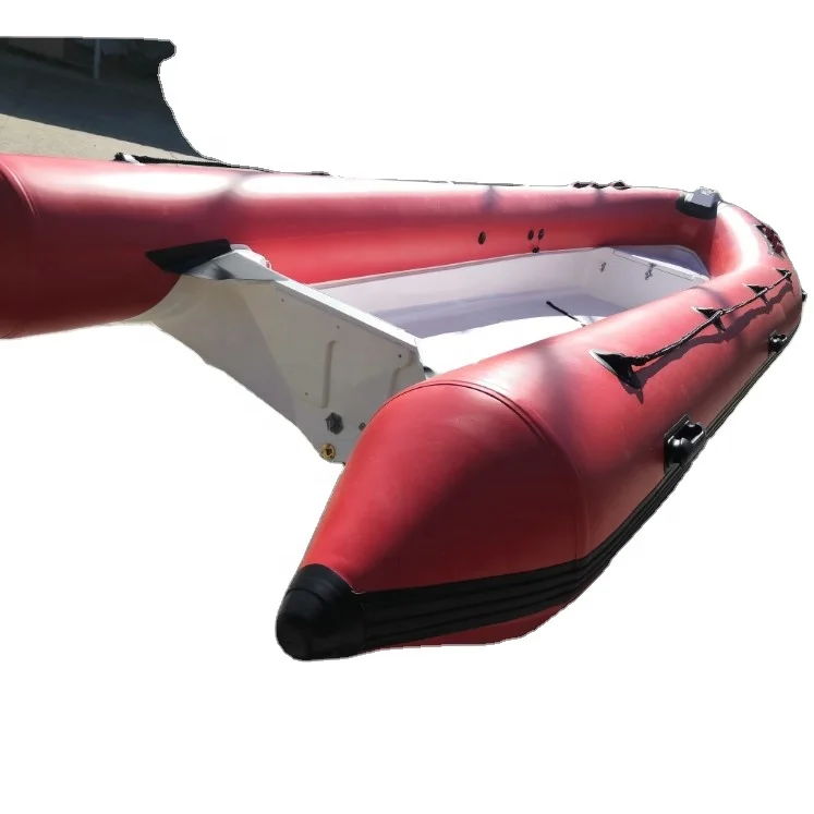 CE 5.2m Red New made in China fiberglass inflatable boat with plywood seats
