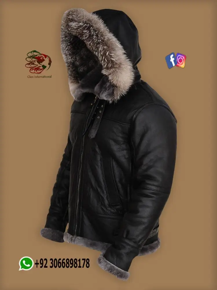 Winter Mens Leather Coat Warm leather coats