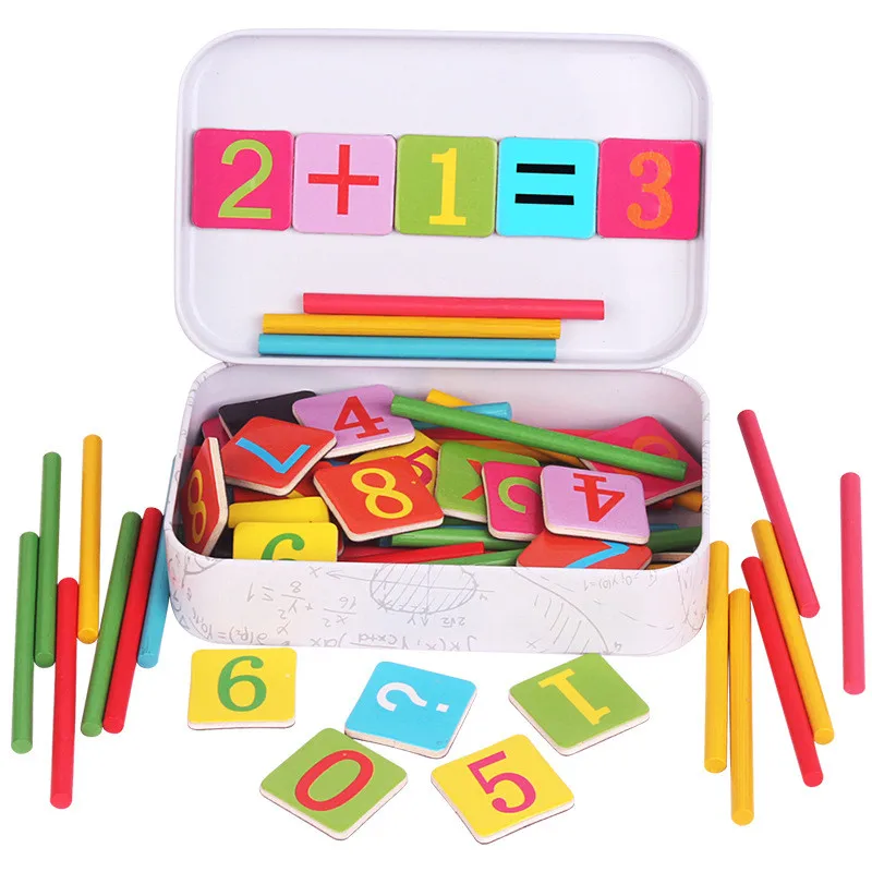 Baby Math Toy Wooden Stick Puzzle Education Number Toys Calculate Game early Learning educational toy Counting Kids