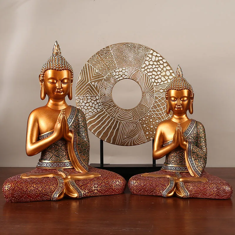 Customized Thai Buddha Statue Resin Sculpture Hot Selling Wholesale Price Home Decoration