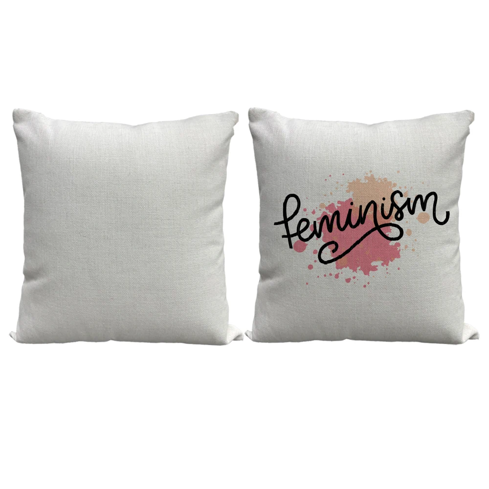 Printable 2 Sided Blank Hot Press Printing 10 pcs White Pillow Cushion Sublimation Pillow Cover with Zipper