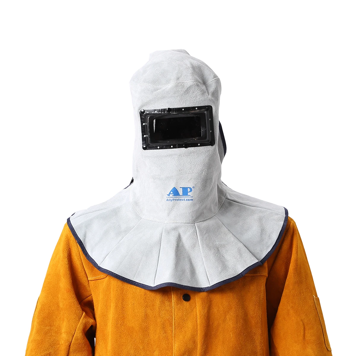 AP-3002 серая кожа из воловьей кожи сварка для защиты лица от брызг и термостойкости