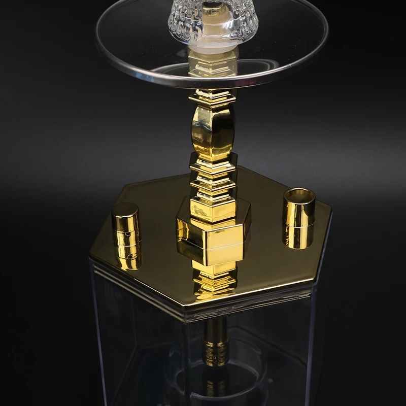 chicha shesha smoke hukkah shisha hexagon hookah shisha led hexagon hookah hooka nargile acrylic hookah narguile