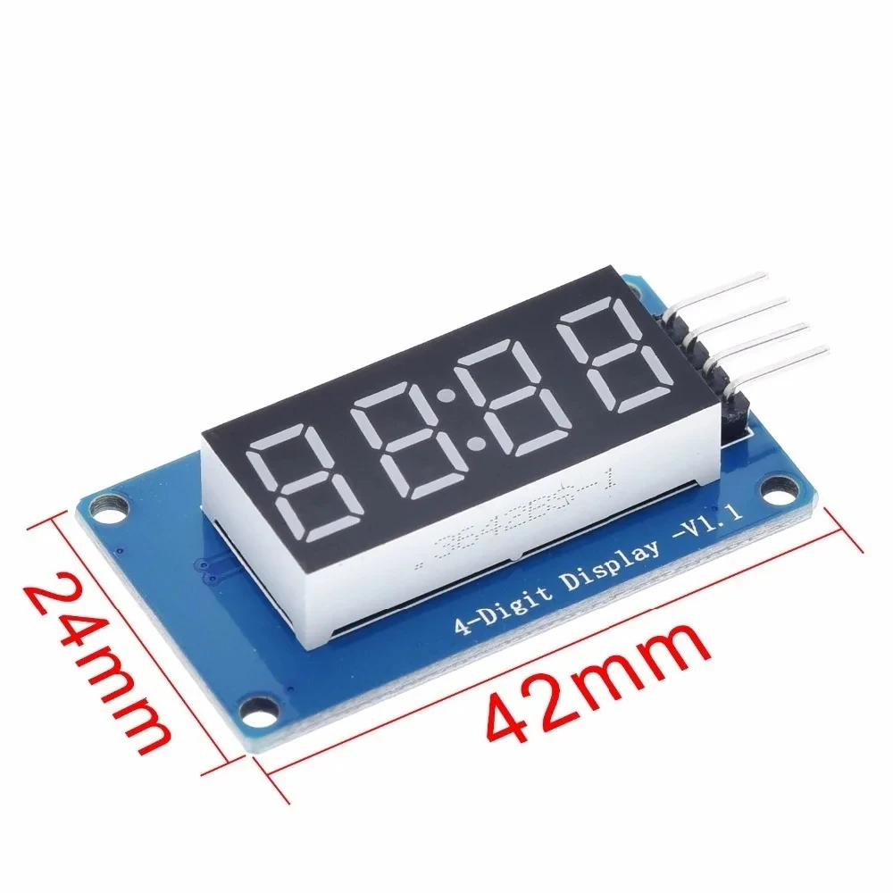 TM1637 LED Display Tube Display Module 7 Segment 4 Bits 0.36 Inch Clock RED Anode Digital Tube 4 Serial Driver Board